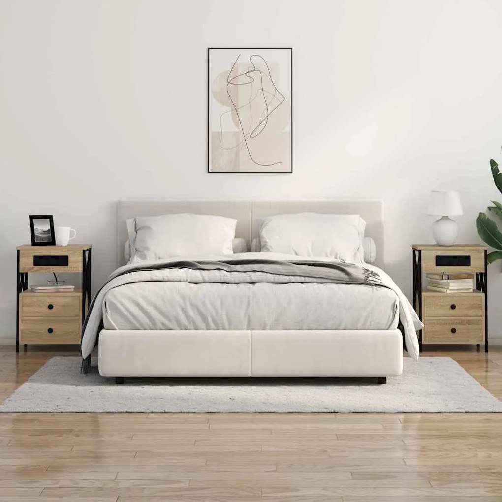 vidaXL Κομοδίνο Δρύς Sonoma 40 x 31 x 60 εκ. Επεξεργασμένο ξύλο