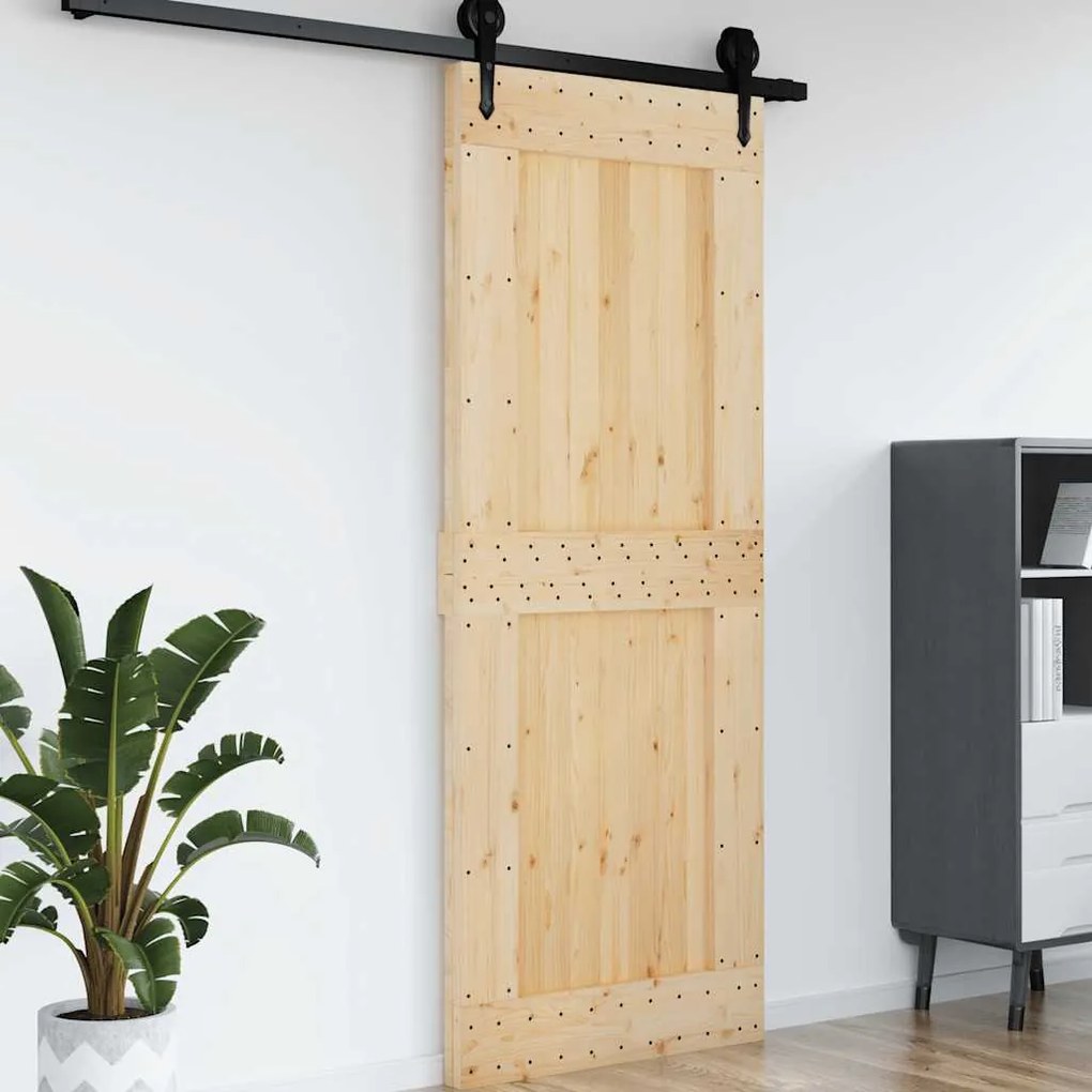 vidaXL Πόρτα NARVIK 90 x 210 εκ. από Μασίφ Ξύλο Πεύκου