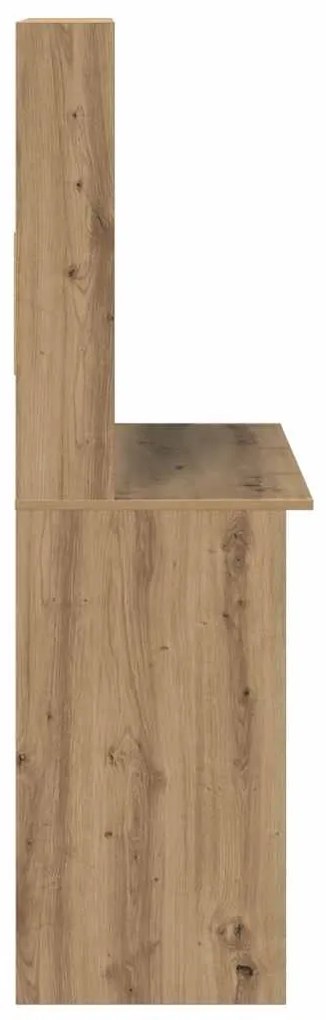 vidaXL Γραφείο με Ράφια Αρτισιανή Δρυς 102x45x148εκ Επεξεργασμένο Ξύλο