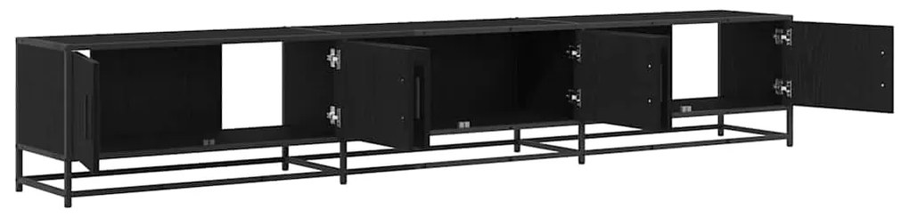 vidaXL Ντουλάπι TV Μαύρη δρυς 240 x 35 x 41 εκ Επεξεργασμένο ξύλο