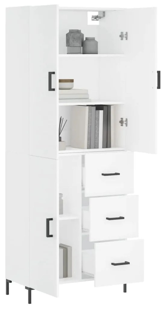vidaXL Ντουλάπι Λευκό 69,5x34x180 εκ. από Επεξεργασμένο Ξύλο