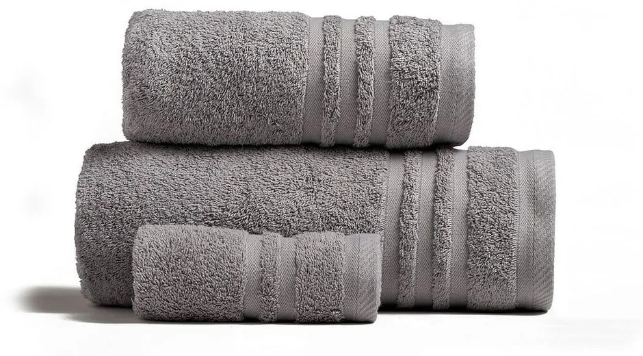 Πετσέτα Premio Light Grey Melinen Προσώπου 50x100cm 100% Cotton Foam