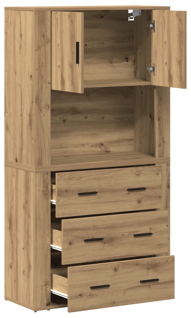 vidaXL Μπουφές artisan δρυς 80 x 33 x 150 εκ Επεξεργασμένο ξύλο