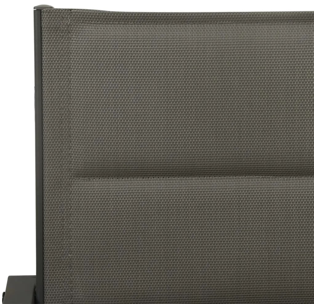 vidaXL Σετ Τραπεζαρίας Κήπου 3 Τεμαχίων Μαύρο από Ατσάλι & Textilene