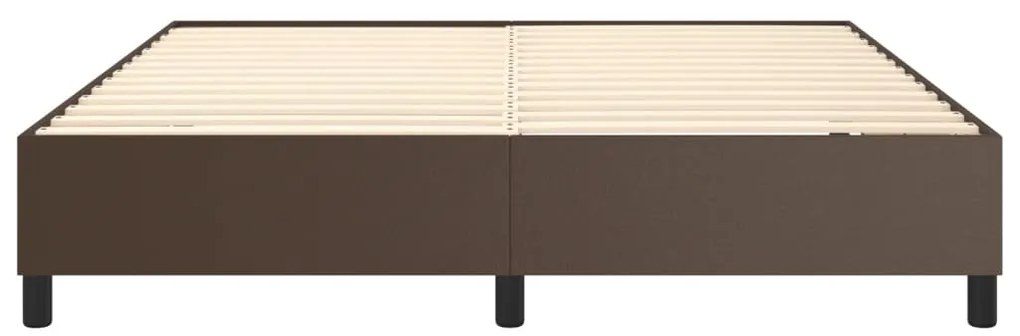 vidaXL Πλαίσιο Κρεβατιού Καφέ 160x200 εκ. από Συνθετικό Δέρμα