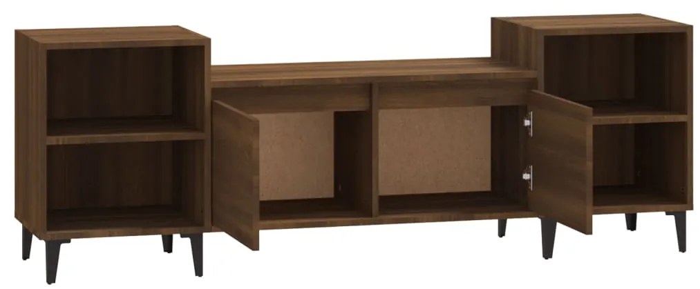 vidaXL Έπιπλο Τηλεόρασης Καφέ Δρυς 160x35x55 εκ. Επεξεργασμένο Ξύλο