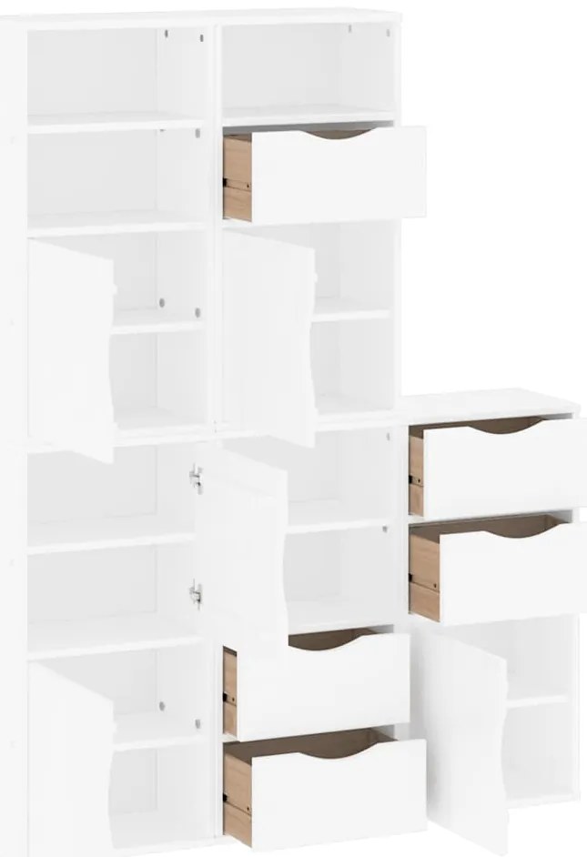 vidaXL Πλαϊνά ντουλάπια 5 τεμ. ODDA 40x24x79 εκ. από Μασίφ Ξύλο Πεύκου