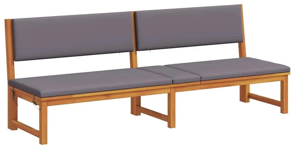 vidaXL Ξαπλώστρα 1-πρόσωπο Καφέ 200 x 57 x 75εκ Μασίφ ξύλο ακακίας
