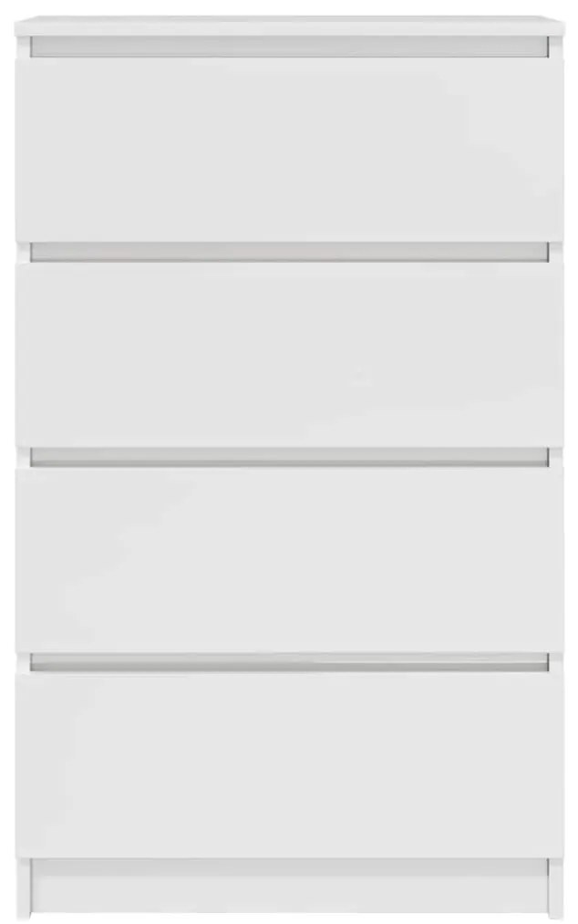 vidaXL Συρταριέρα Γυαλιστερό Λευκό 60x35x98,5 εκ. Επεξεργασμένο Ξύλο