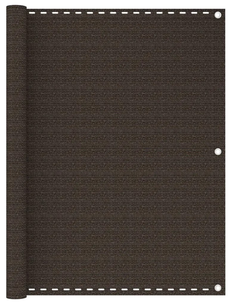 vidaXL Διαχωριστικό Βεράντας Καφέ 120 x 400 εκ. από HDPE