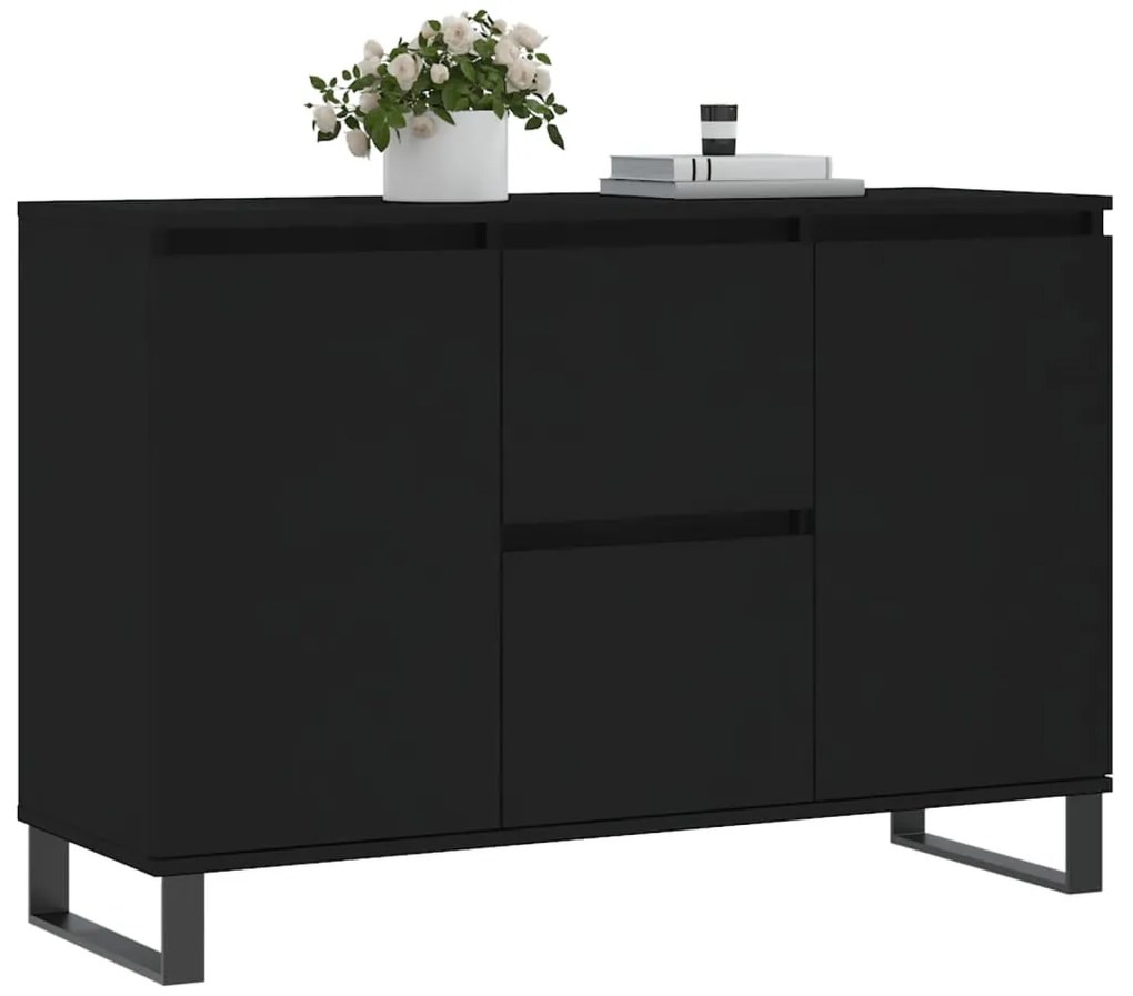 vidaXL Μπουφές Μαύρος 104 x 35 x 70 εκ. από Επεξεργασμένο Ξύλο