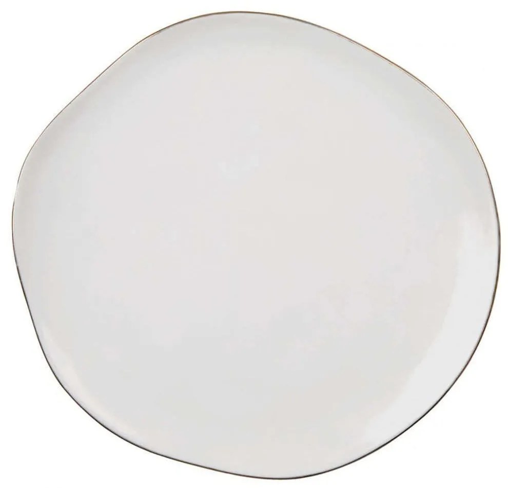 Πιατέλα Mix &amp; Match Gold Frame LBTRD0014253 Φ27,5cm White-Gold Raeder Porcelain