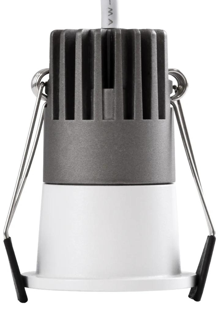 GloboStar® MICRO-S 60236 Χωνευτό LED Spot Downlight TrimLess Φ4cm 5W 650lm 38° AC 220-240V IP20 Φ4 x Υ5.9cm - Στρόγγυλο - Λευκό - Φυσικό Λευκό 4500K - Bridgelux COB - 5 Years Warranty