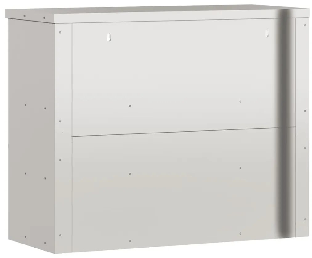 vidaXL Ντουλάπι Κουζίνας Επιτοίχιο με Ράφια Ανοξείδωτο Ατσάλι