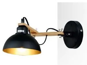Απλίκα φωτιστικό μεταλλικό με ξύλο InLight-43382-WH-Λευκό 43382-WH