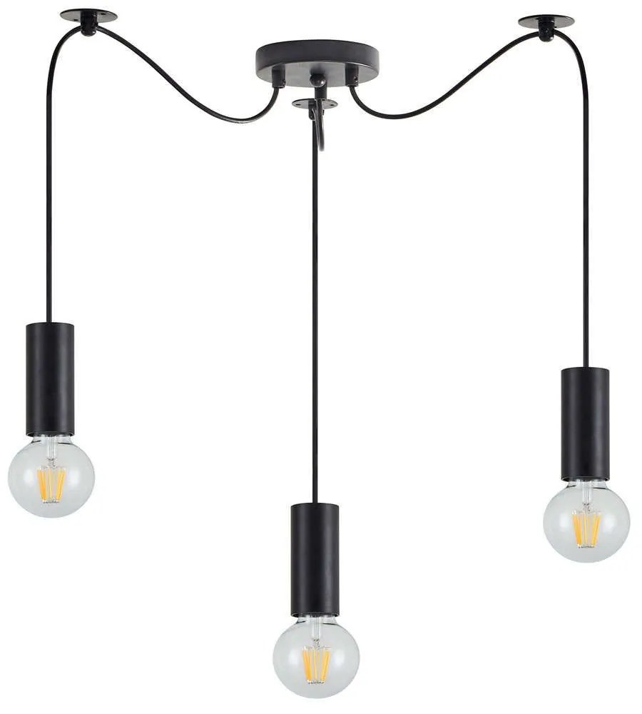 Φωτιστικό Οροφής Adept Tube 77-8478 30x30x300cm 3xE27 60W Black Homelighting