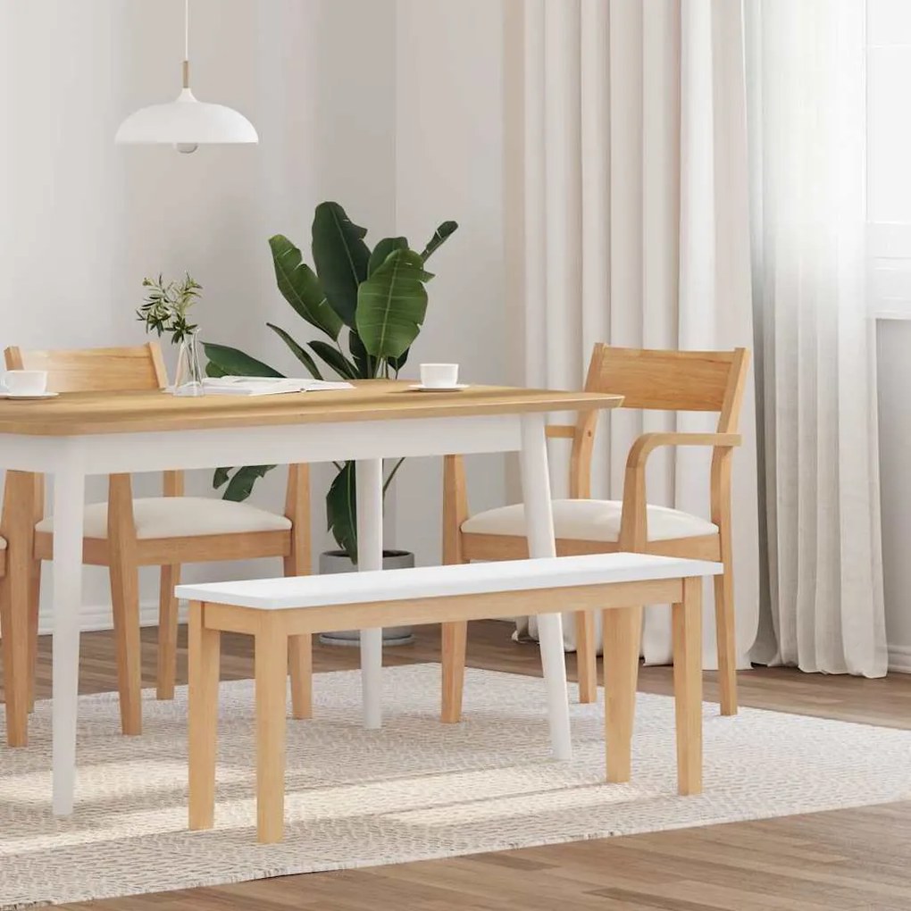 vidaXL Πάγκος  110 cm μασίφ ξύλο καουτσούκ