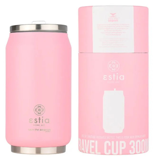 Θερμός Travel Cup Save The Aegean 300ml Blossom Rose 7x7x19cm