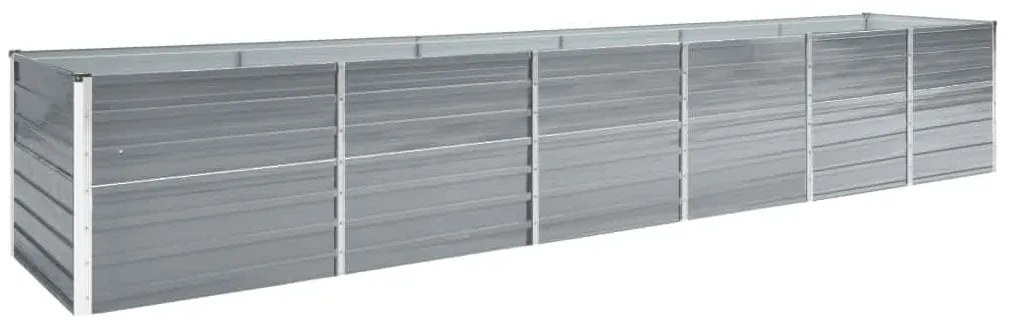vidaXL Ζαρντινιέρα Υπερυψωμένη Γκρι 480x80x77 εκ. Γαλβαν. Χάλυβας