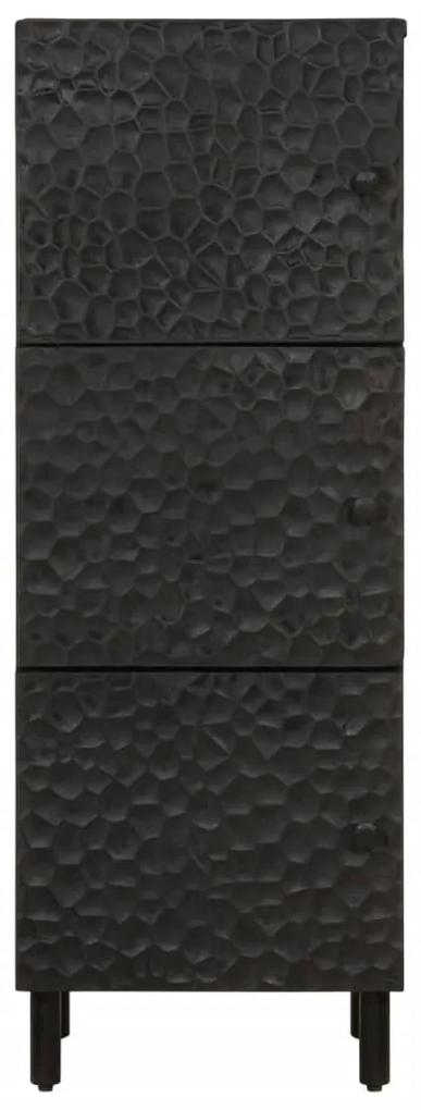 vidaXL Ντουλάπι Μαύρο 40 x 33 x 110 εκ. από Μασίφ Ξύλο Μάνγκο
