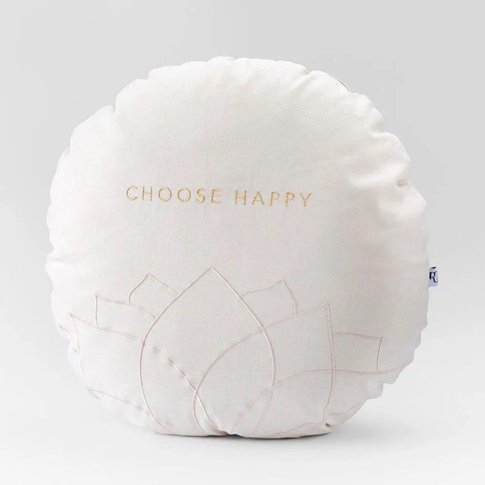 Μαξιλάρι Διακοσμητικό (Με Γέμιση) Choose Happy RD0017894 50cm White Raeder 50X50 100% Βαμβάκι