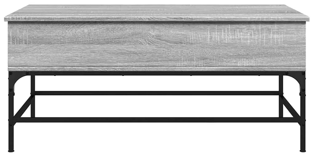 vidaXL Τραπεζάκι Σαλονιού Γκρι Sonoma 100x50x45 εκ Επεξ Ξύλο + Μέταλλο