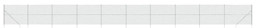vidaXL Συρματόπλεγμα Περίφραξης Ασημί 1,6 x 25 μ. με Καρφωτές Βάσεις
