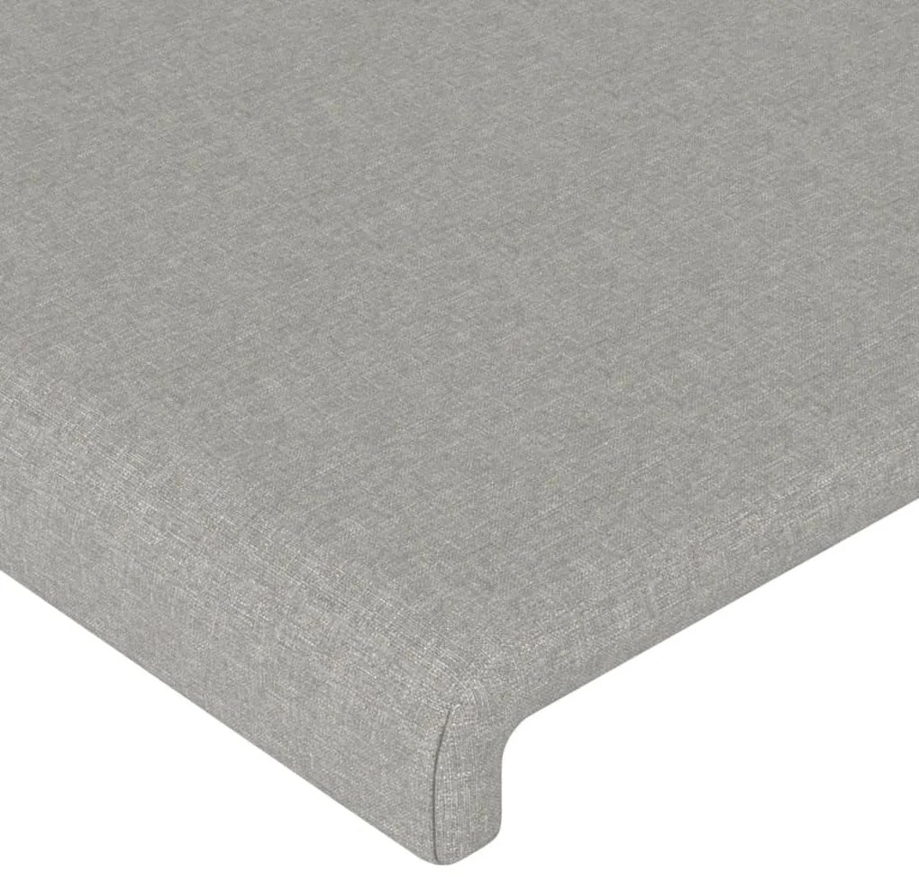 vidaXL Κεφαλάρι με Πτερύγια Ανοιχτό Γκρι 183x23x118/128 εκ. Υφασμάτινο