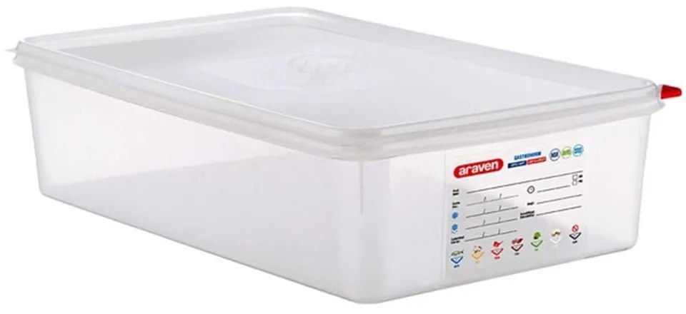 Δοχείο Αποθήκευσης Τροφίμων Hermet.Gn 1/4 AR00003026-1.8Lt 265X162X65Mm Araven Plastic