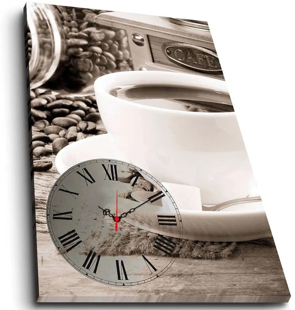 Πίνακας Καμβάς Με Ρολόι 228CLA1696 45x70cm Multi Wallity Vertical Ξύλο, Καμβάς