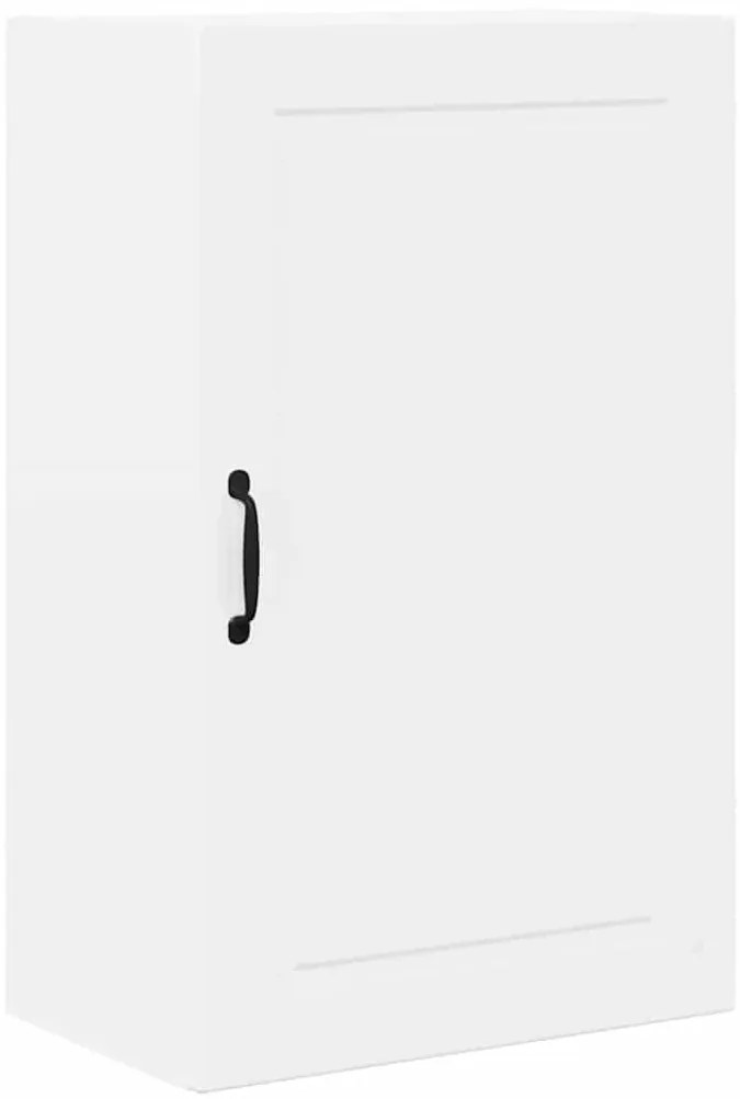 vidaXL Κρεμαστό ντουλάπι κουζίνας με ράφι Υψηλής γυαλάδας λευκό