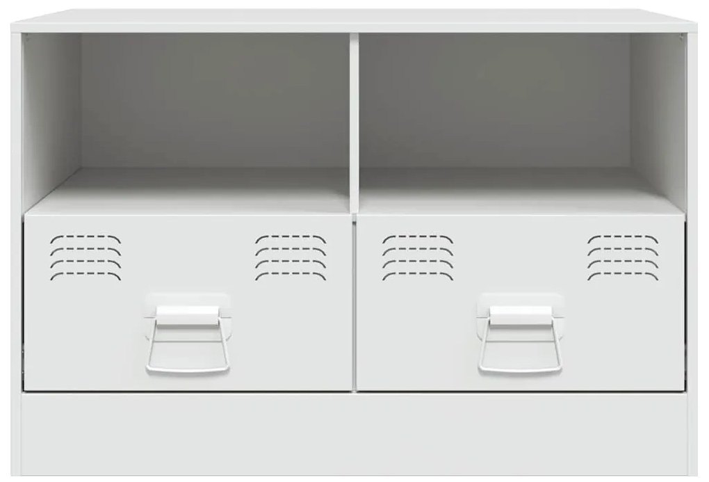 vidaXL Έπιπλο Τηλεόρασης Λευκό 67x39x44 εκ. από Χάλυβα