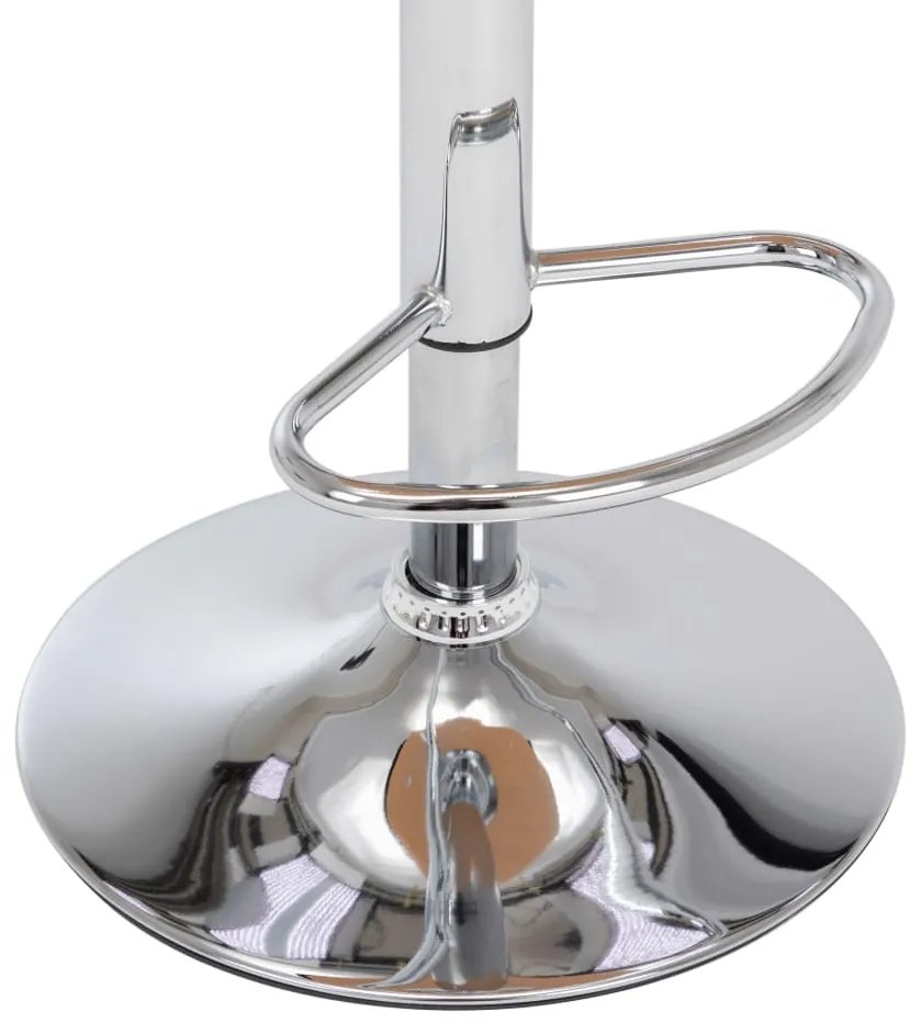 vidaXL Σκαμπό Μπαρ 2 τεμ. Κρεμ από Λυγισμένο Ξύλο και Συνθετικό Δέρμα