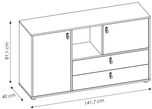 Μπουφές Miden 2D2S