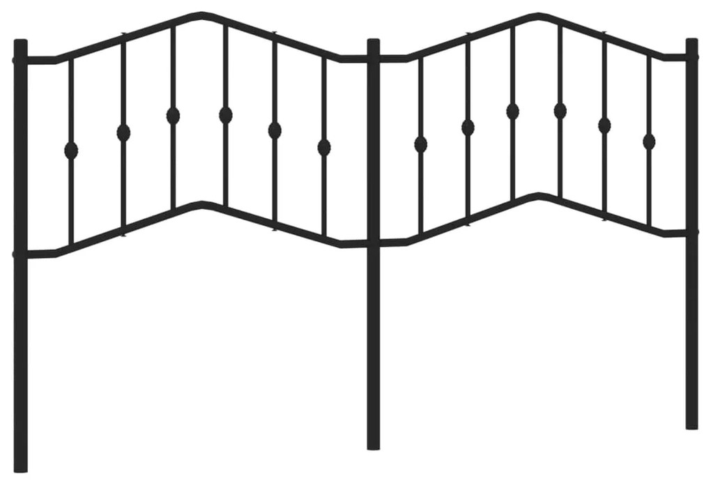 vidaXL Κεφαλάρι Μαύρο 160 εκ. Μεταλλικό