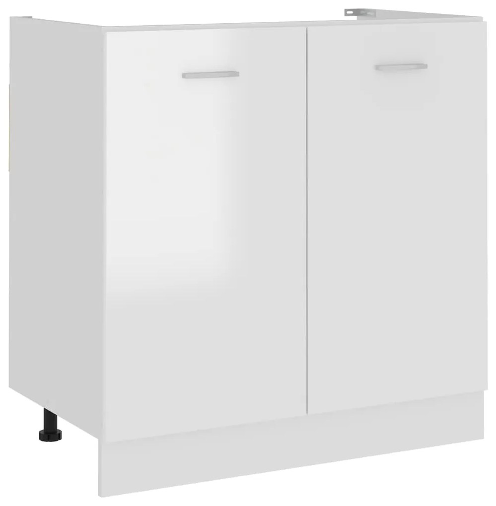 vidaXL Ντουλάπι Νεροχύτη Lyon Γυαλιστερό Λευκό 80x46x81,5εκ.
