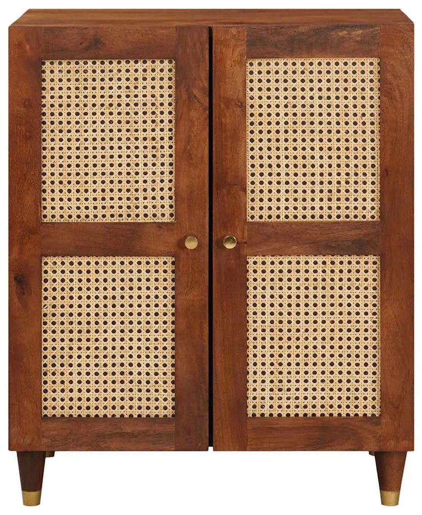 vidaXL Πλαϊνό γραφείο Καφέ 60 x 33.5 x 75 εκ. Μασίφ ξύλο μάνγκο