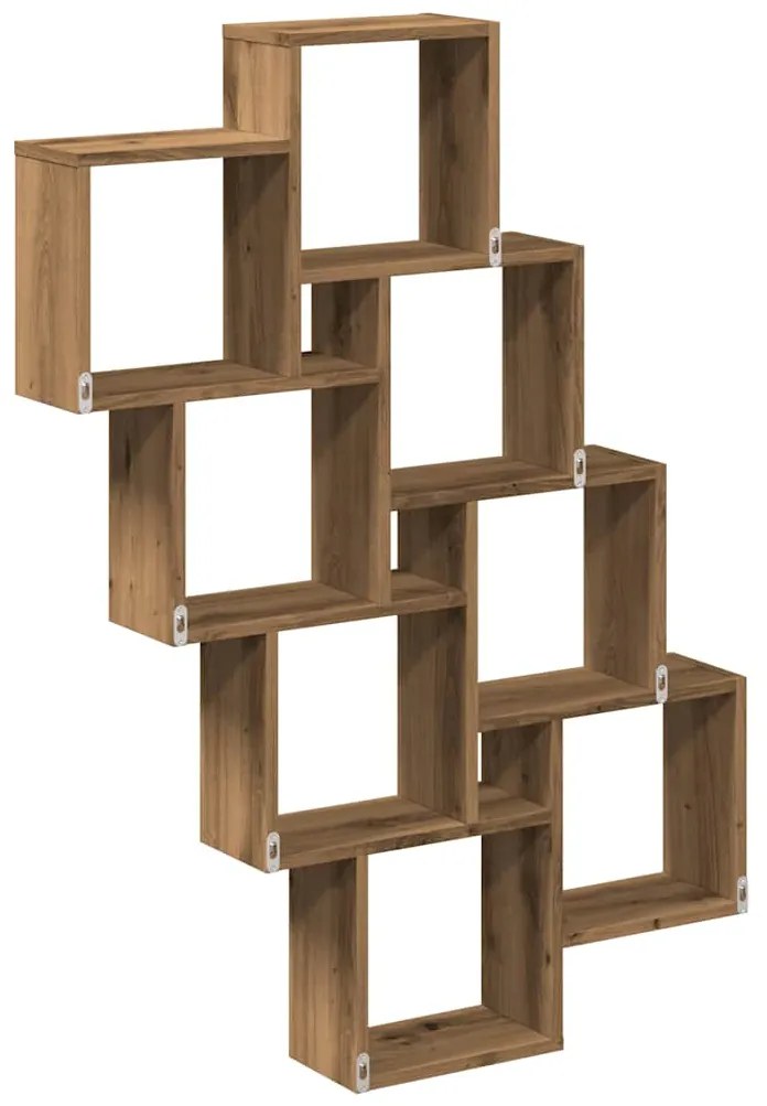 Ράφι κύβος τοίχου Artisan Oak 90x15x119,5cm Κατασκευασμένο ξύλο - Καφέ