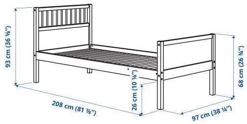 SMYGA σκελετός κρεβατιού, 90x200 cm 604.807.80