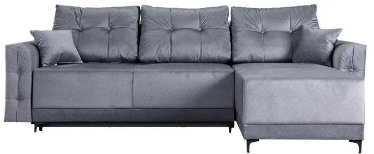 Γωνιακός Καναπές - Κρεβάτι SMAK Γκρί 266x175x83εκ 266x175x83 εκ.