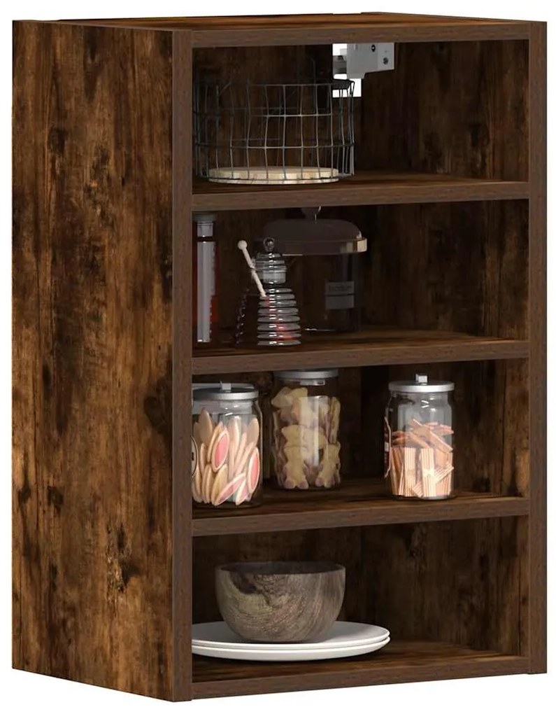 Κρεμαστό Ντουλάπι "Riga" Καπνιστή Δρυς 40x29,5x60 εκ. από Τεχνητό Ξύλο