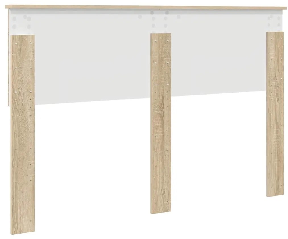 vidaXL Κεφαλάρι με κεφαλάρι Δρύς Sonoma 140 cm Επεξεργασμένο ξύλο