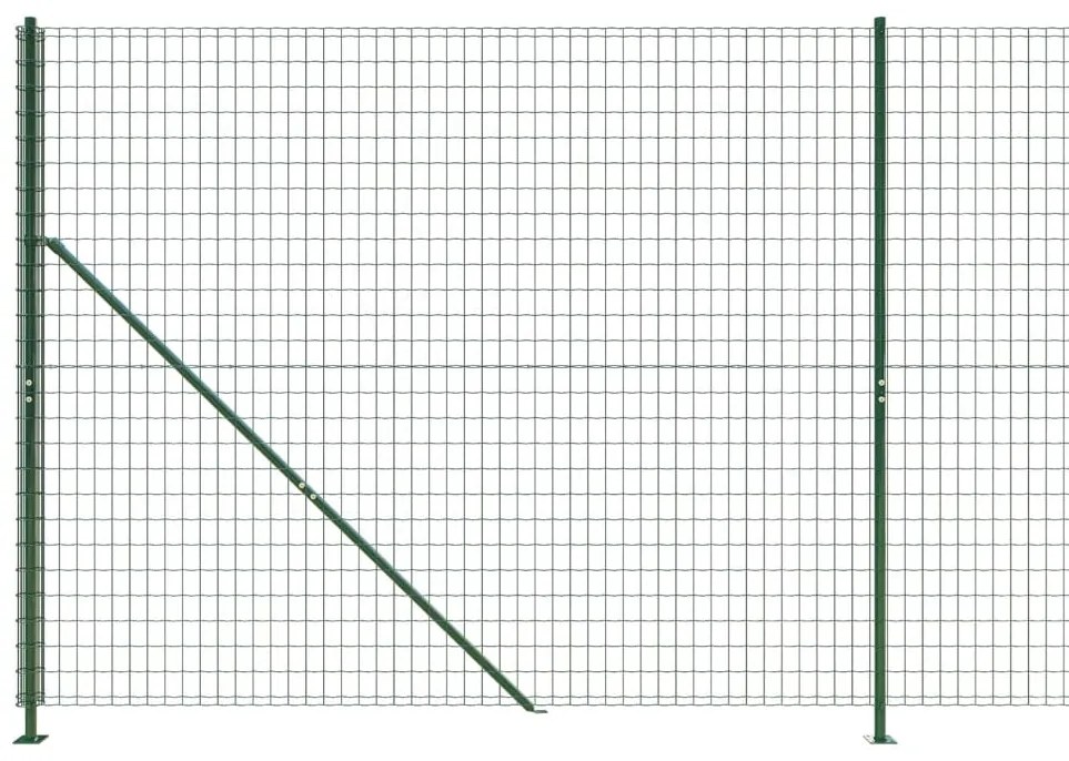 Συρματόπλεγμα Περίφραξης Πράσινο 1,4 x 10 μ. με Βάσεις Φλάντζα - Πράσινο