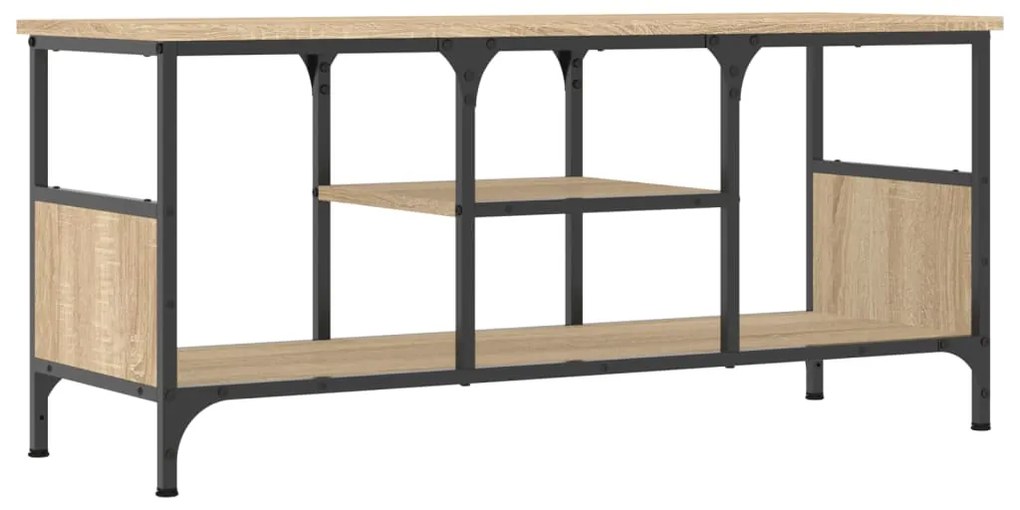 vidaXL Έπιπλο Τηλεόρασης Sonoma Δρυς 100x35x45 εκ. Επεξ. Ξύλο/Σίδερο
