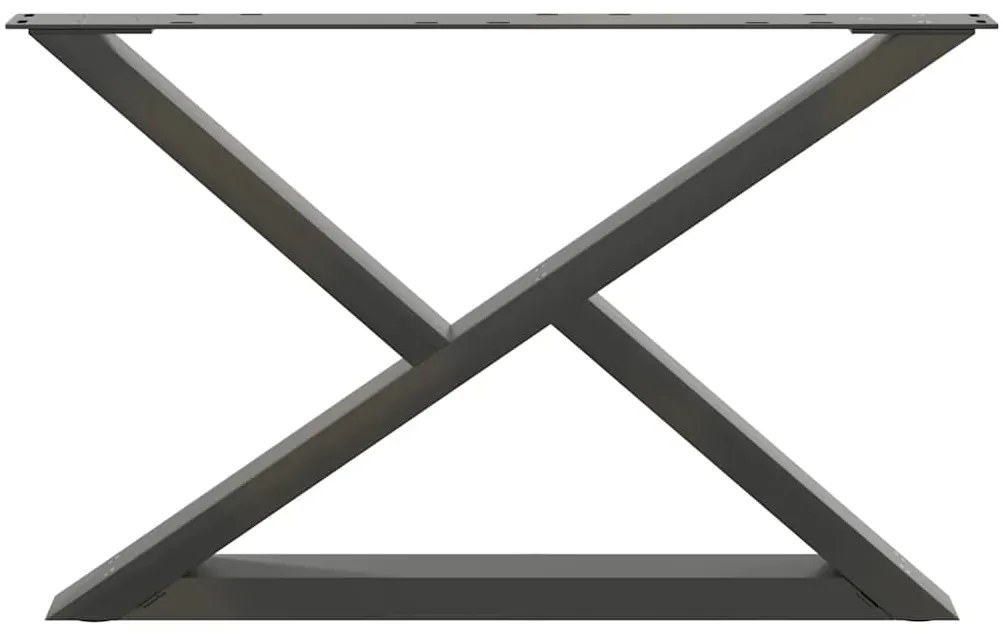 vidaXL Πόδια Τραπεζιού Σαλονιού 2 τεμ. Ανθρακί 70x(42-43,3) εκ. Ατσάλι