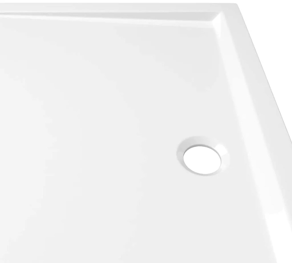 vidaXL Βάση Ντουζιέρας Ορθογώνια Λευκή 80 x 110 εκ. από ABS