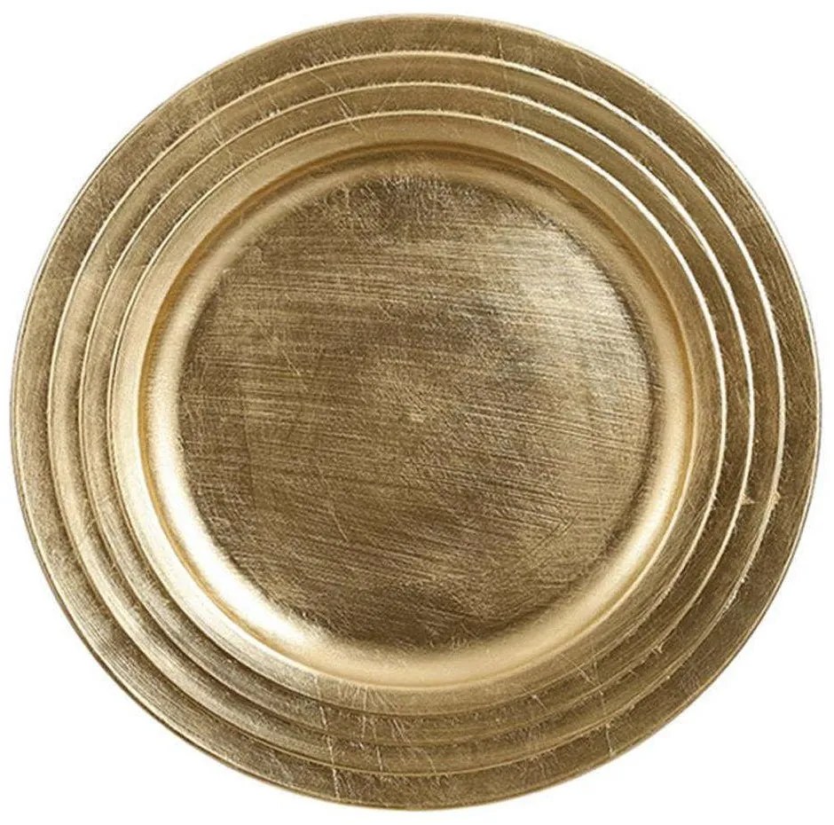 Διακοσμητική Πιατέλα 02.1120392 Φ33cm Gold Plastic