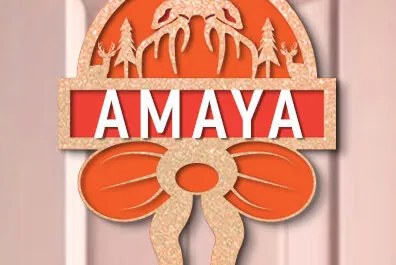 Σετ των 2 Intra απο ξύλο plywood 3mm-4mm πάχος Χριστουγεννιάτικη κρεμάστρα πόρτας 3D Δίασταση 15x15 cm INTRAFABR-74242881