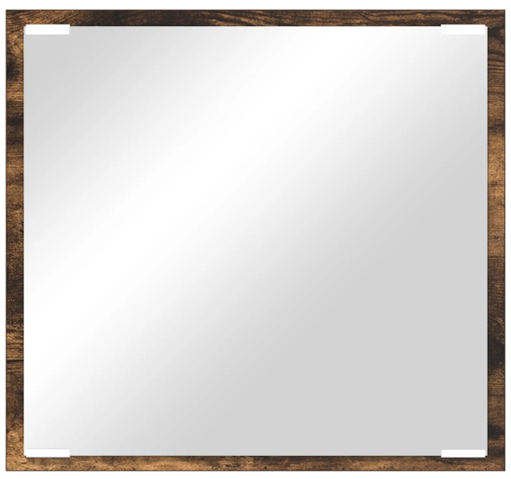 vidaXL Καθρέφτης Μπάνιου LED Καπνιστό Δρυς 40x8.5x37 εκ. Ξύλο
