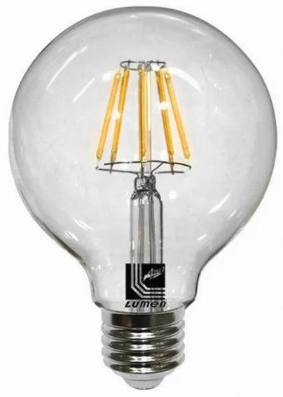 Λάμπα COG LED 8W Ε27 GLOBE Φ95 διάφανη LUMEN 13-271100800